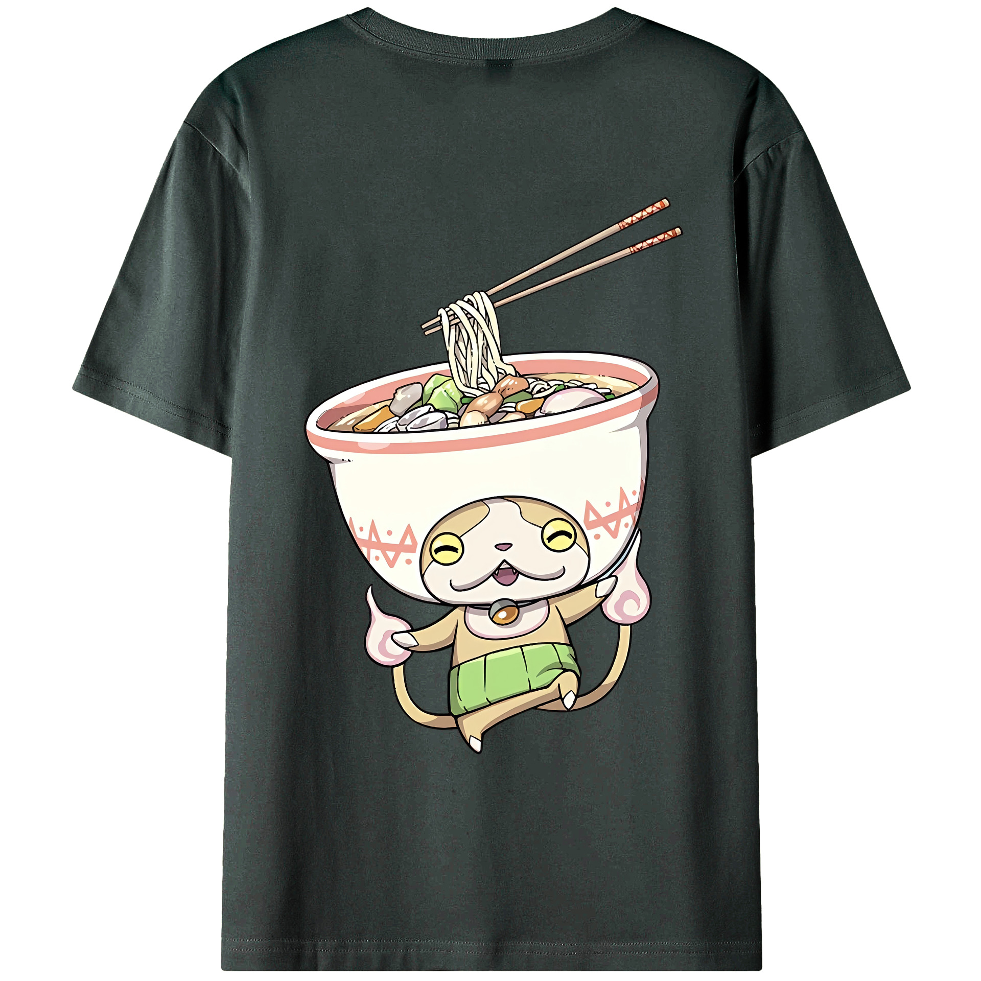 （画像用） 妖怪ウォッチ Yo-kai Watch 綿100％ メンズ半袖Tシャツ（バックプリント） 通気性